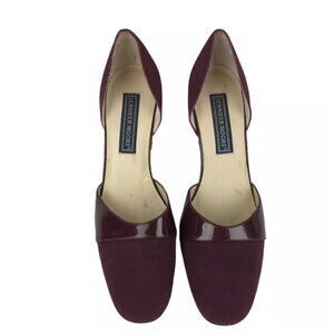 Jennifer Moore‎ Womens Maroon Slip On Round Toe Cone Pump Heel Size US 6.5 M